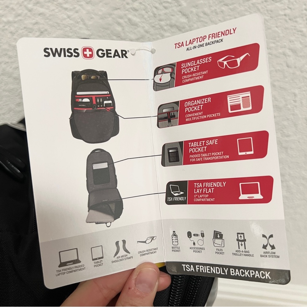 Swiss Gear black TSA travel friendly Scan Smart laptop gear all-in-one backpack - Picture 16 of 16